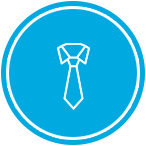 Shirt collar and tie icon