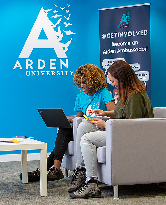 Student and Arden staff member at Open Day