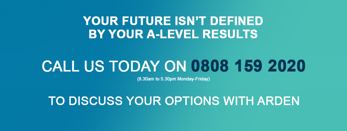 Arden University Clearing hotline 0808 159 2020