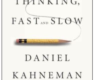 Thinking fast and slow by Daniel Kahneman book cover