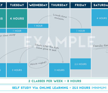 Sample Arden University Blended Learning Timetable