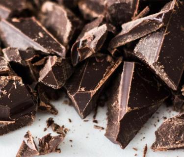 Pieces of chopped chocolate
