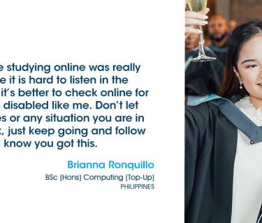 Quote from Arden University student