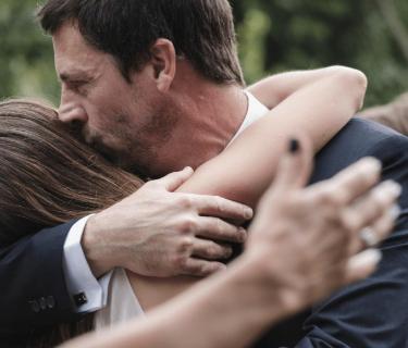Father hugging his child