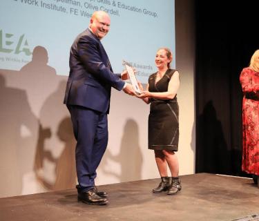 Arden University's Carl Lygo at the WEA awards