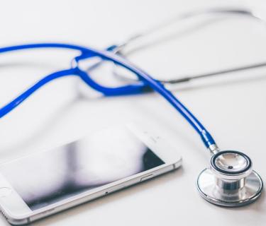 Smartphone and stethoscope