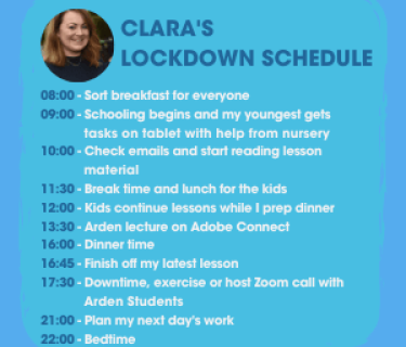 Arden Blended Learning student timetable