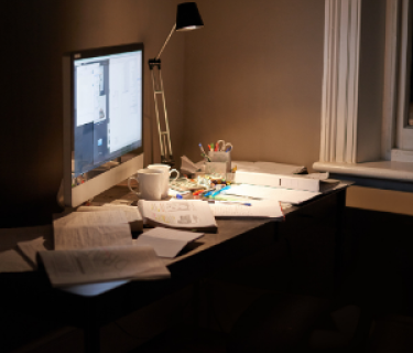 Studying in the evening
