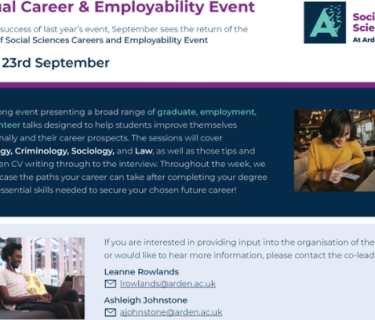 Faculty of Social Science Virtual Career and Employability Event