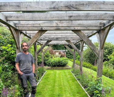 Andreas in a garden