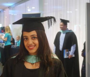 Students at graduation