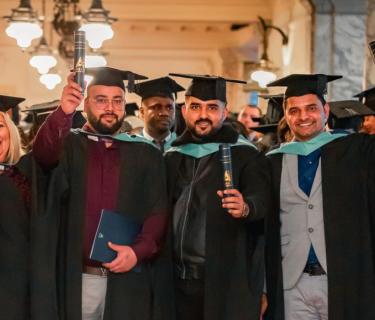 Students at graduation