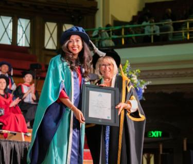 Anju Solanki on stage 