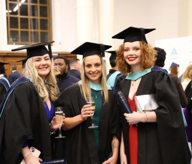 students at graduation