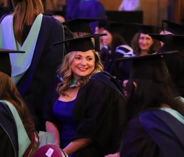 Students at graduation