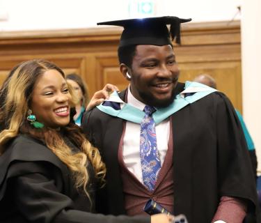 Students at graduation