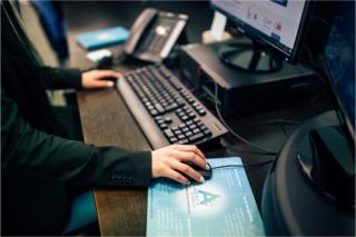 Arden University admissions team computer keyboard