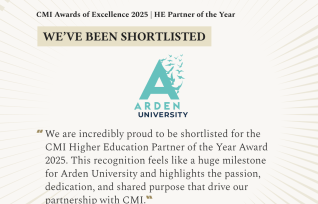 Arden University shortlisted for CMI Higher Education…